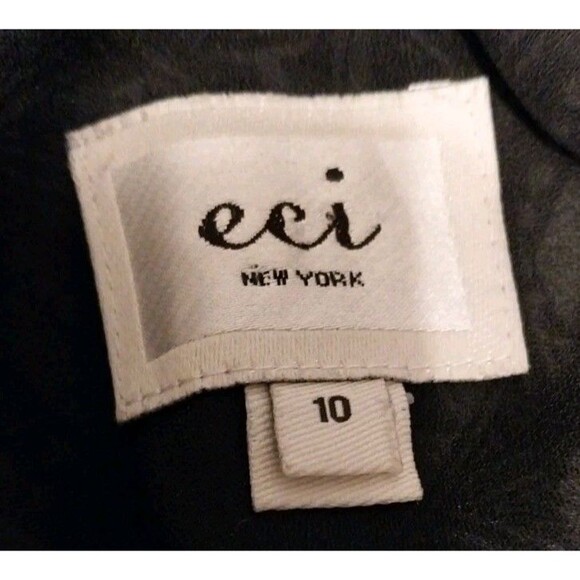 ECI Beaded Tank Top Sz 10 Sheer Lined Flowy Boho Chic Tribal Geometric Aztec - Picture 7 of 9